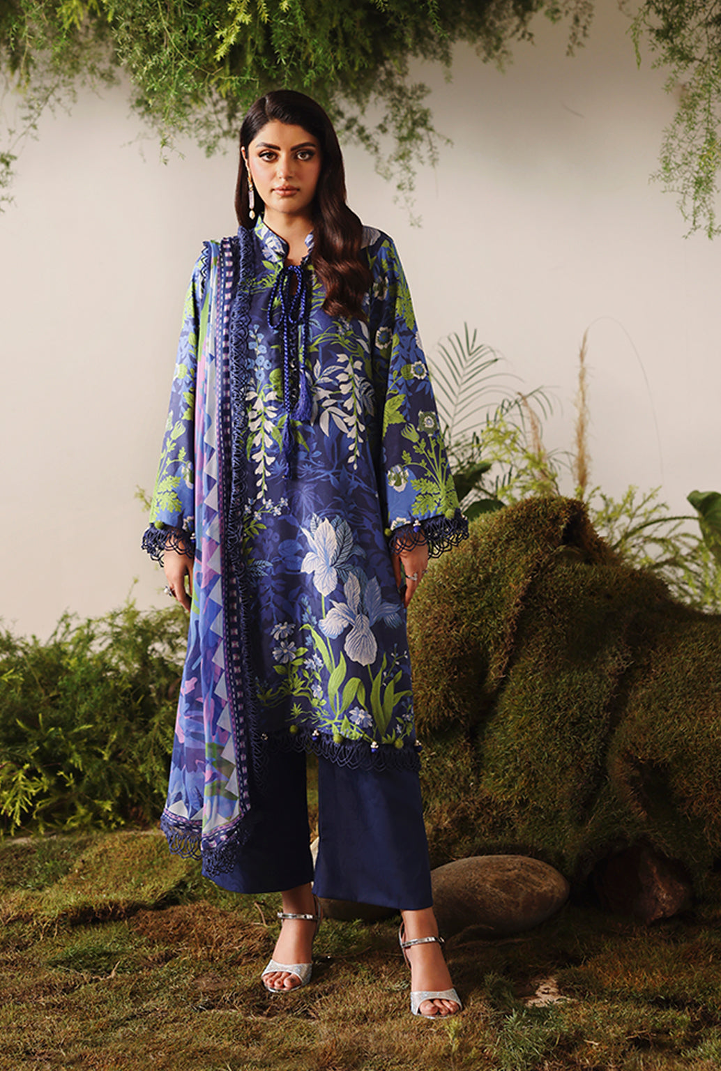 Naqsh Bloom & Vogue Jacquard`25 Midnight Blue D#157