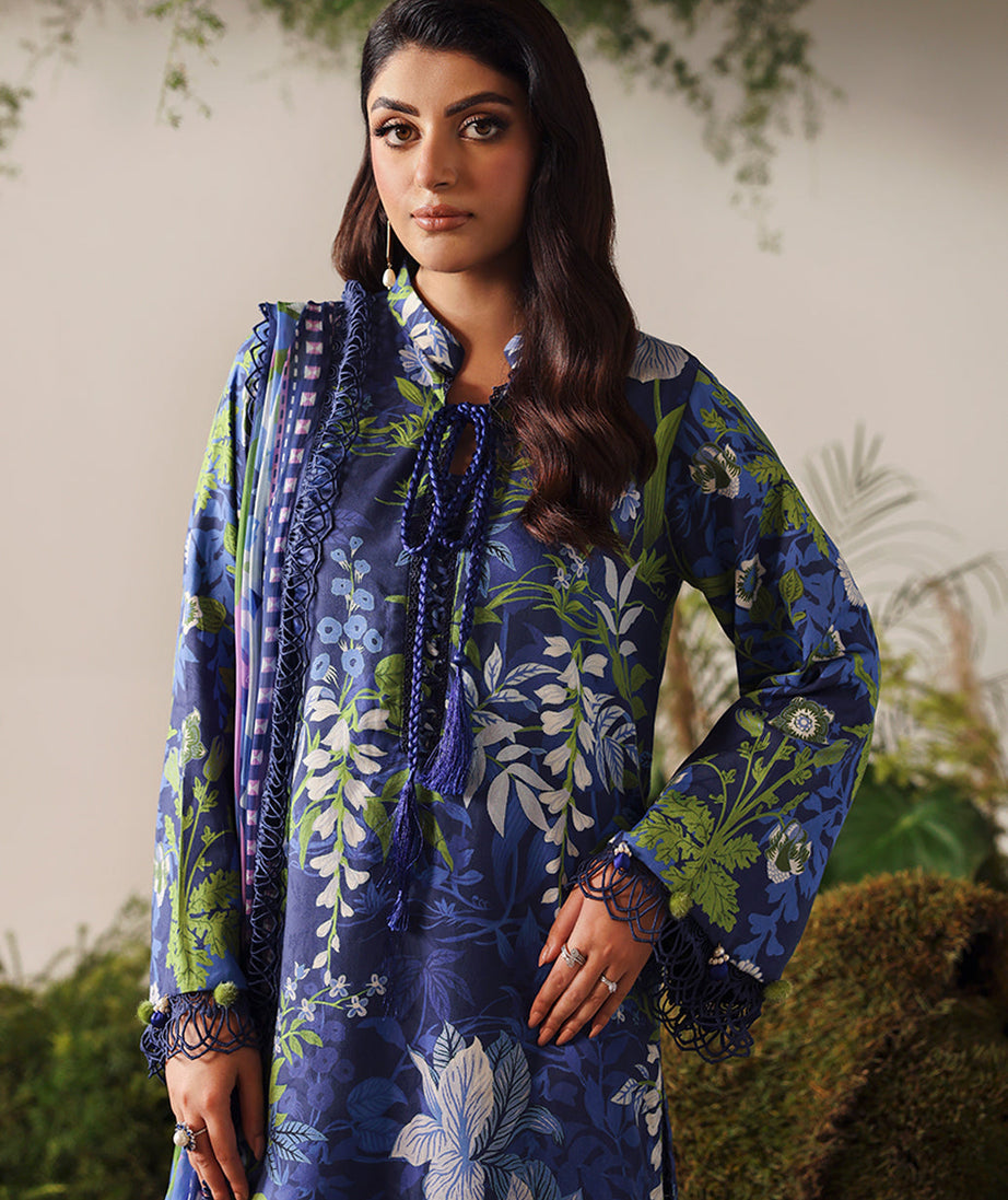 Naqsh Bloom & Vogue Jacquard`25 Midnight Blue D#157
