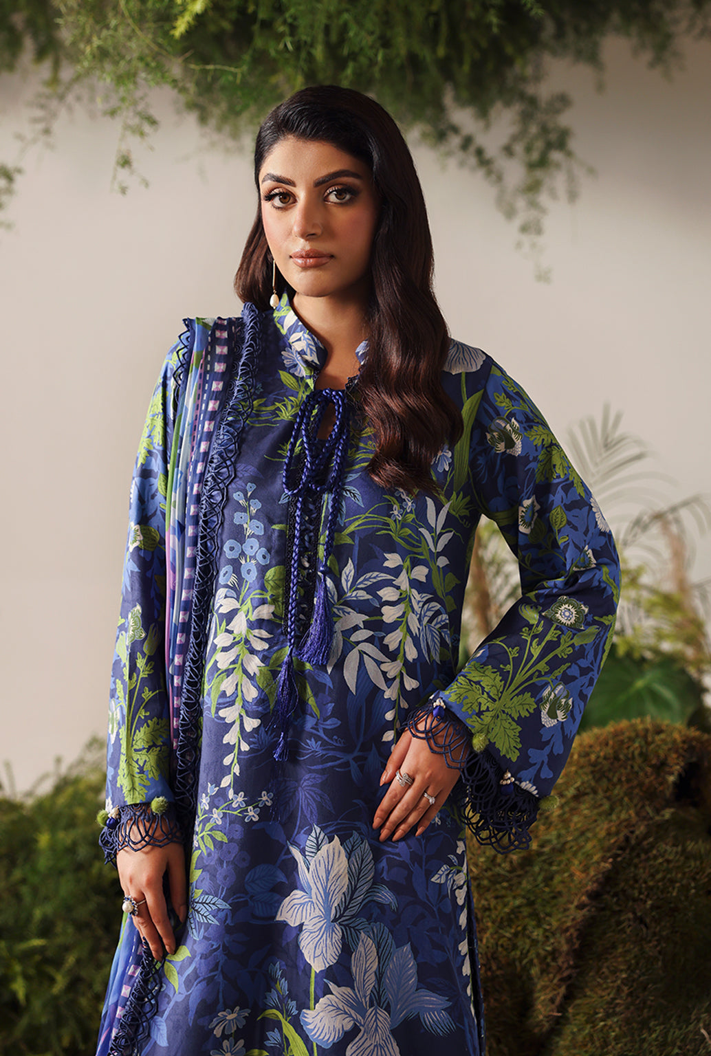 Naqsh Bloom & Vogue Jacquard`25 Midnight Blue D#157