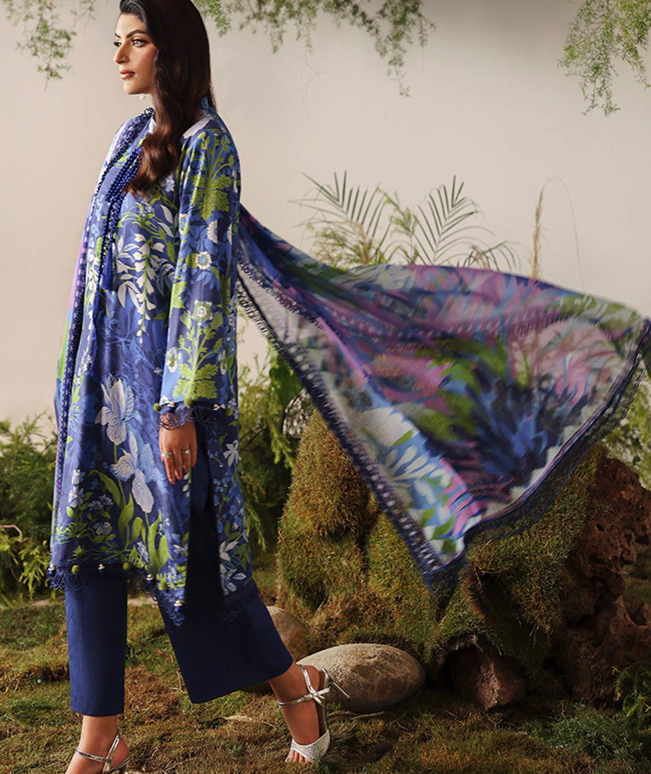 Naqsh Bloom & Vogue Jacquard`25 Midnight Blue D#157