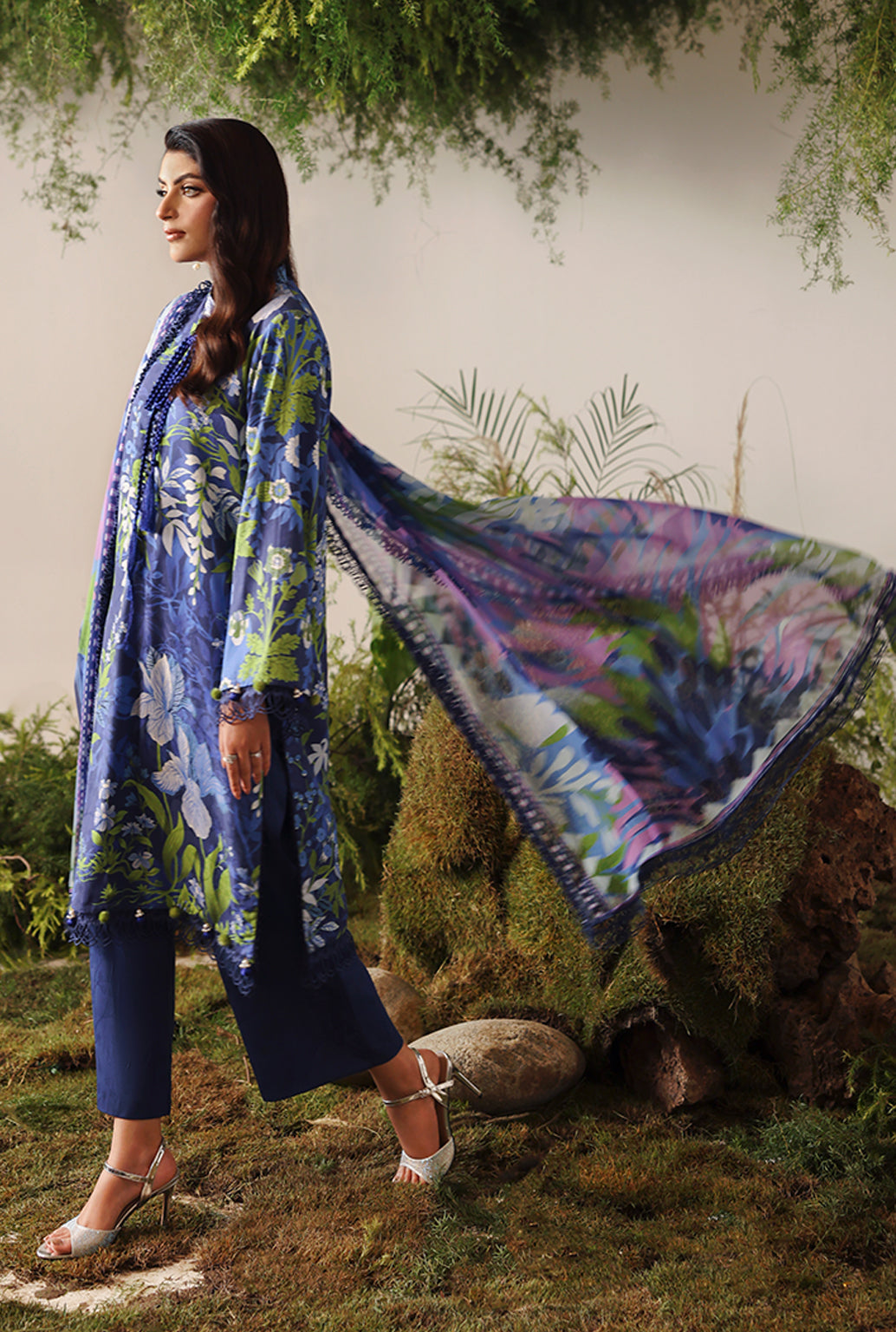 Naqsh Bloom & Vogue Jacquard`25 Midnight Blue D#157