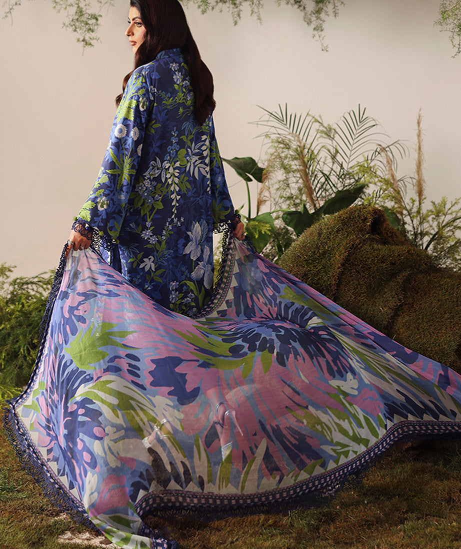 Naqsh Bloom & Vogue Jacquard`25 Midnight Blue D#157