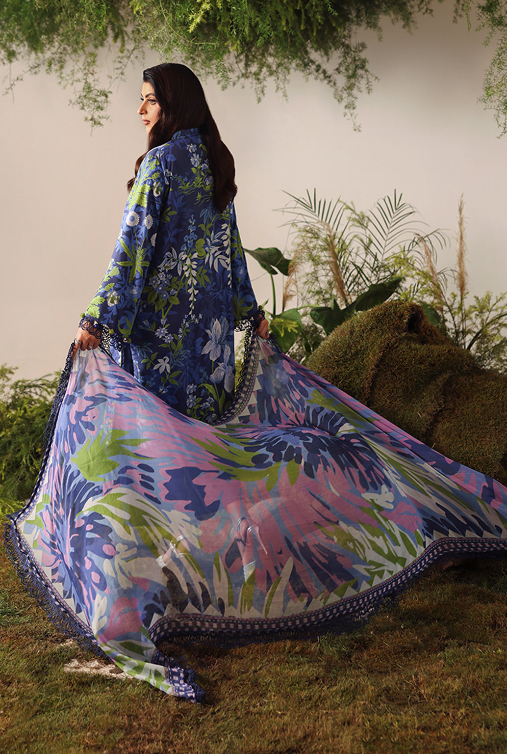 Naqsh Bloom & Vogue Jacquard`25 Midnight Blue D#157