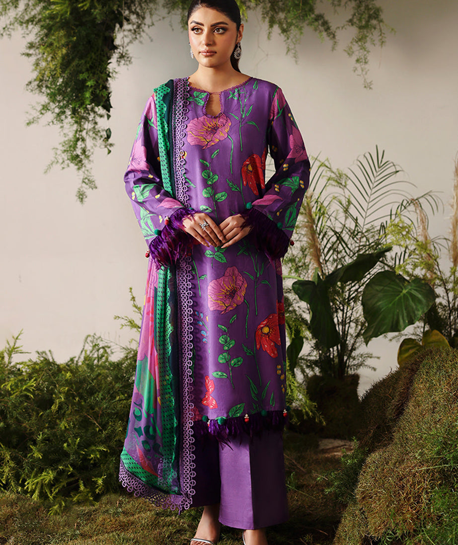 Naqsh Bloom & Vogue Jacquard`25 True Purple D#161