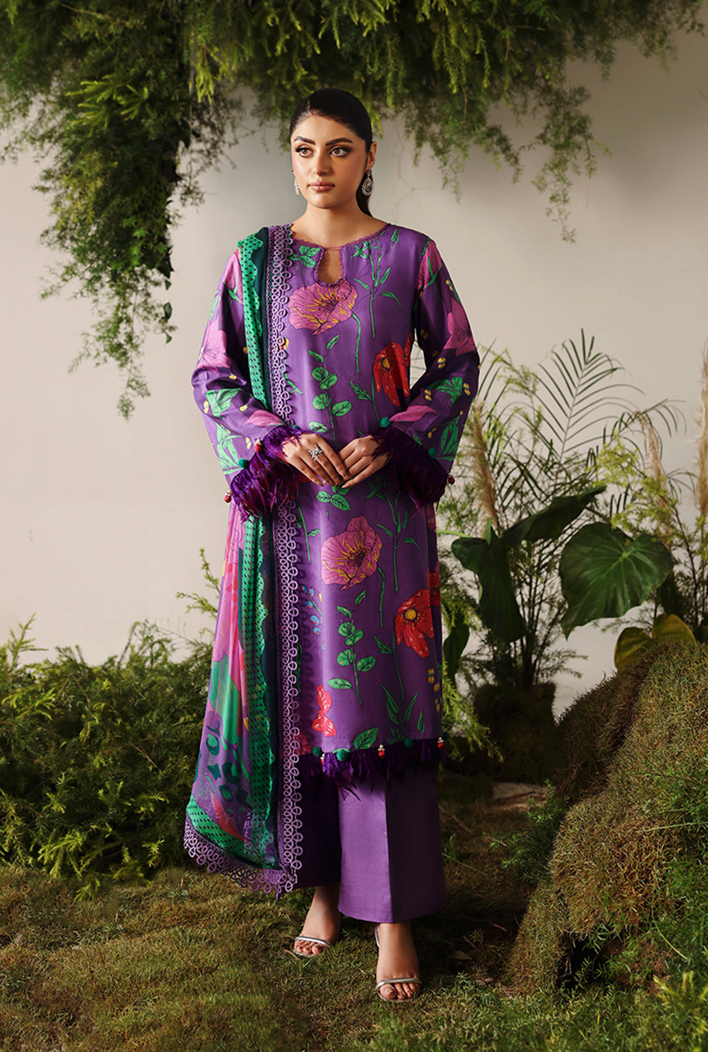 Naqsh Bloom & Vogue Jacquard`25 True Purple D#161