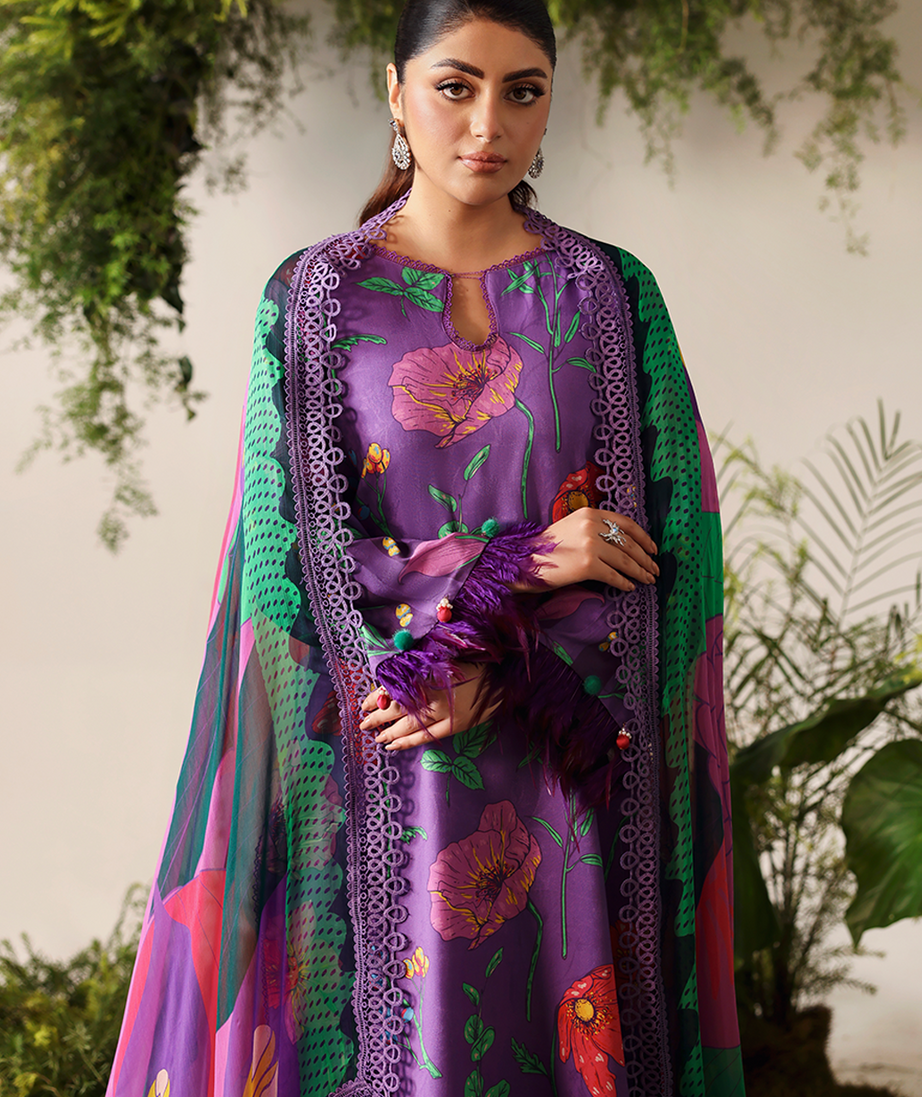 Naqsh Bloom & Vogue Jacquard`25 True Purple D#161