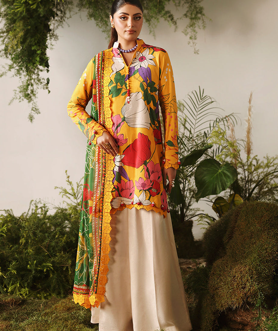 Naqsh Bloom & Vogue Jacquard`25 Cyber Yellow D#153