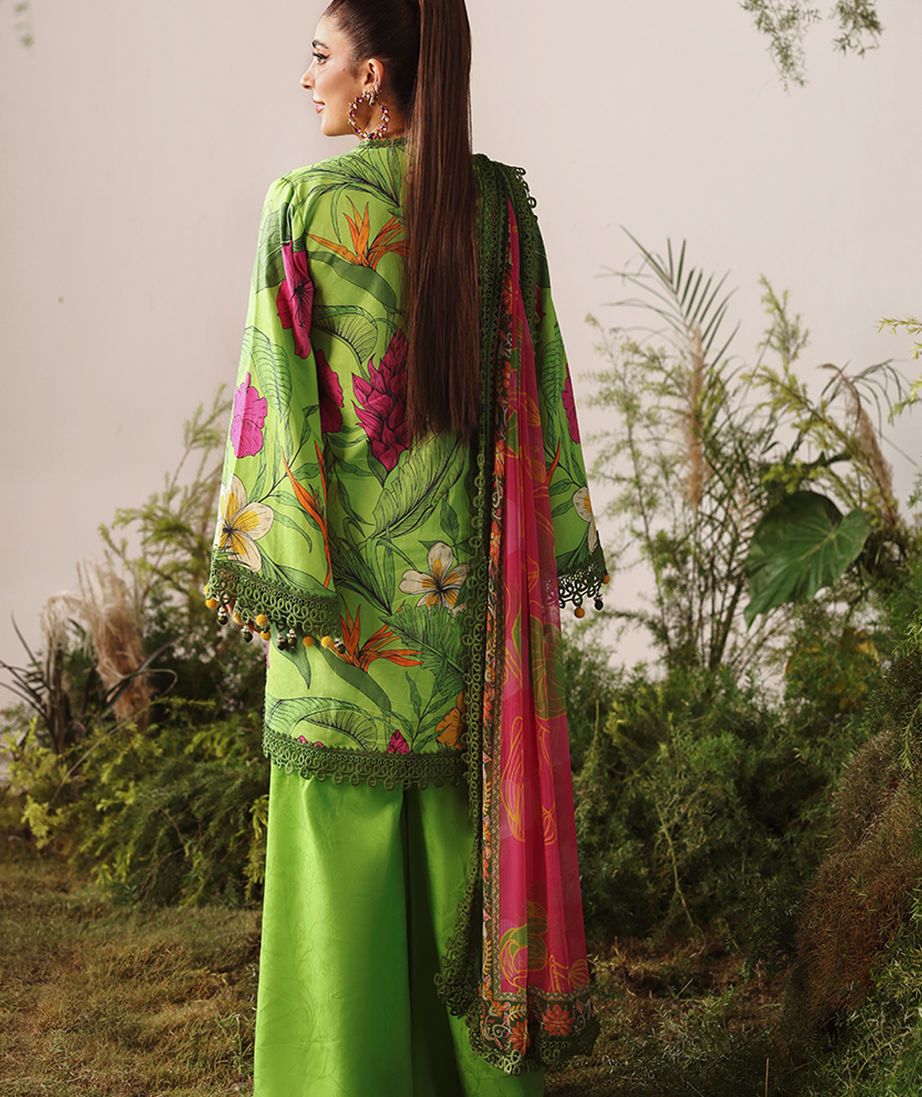 Naqsh Bloom & Vogue Jacquard`25 Parrot Green D#151