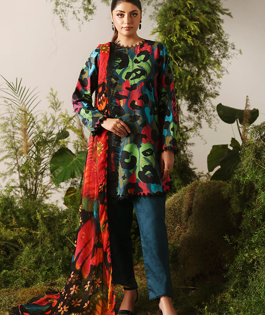 Naqsh Bloom & Vogue Jacquard`25 Nightfall Teal D#155