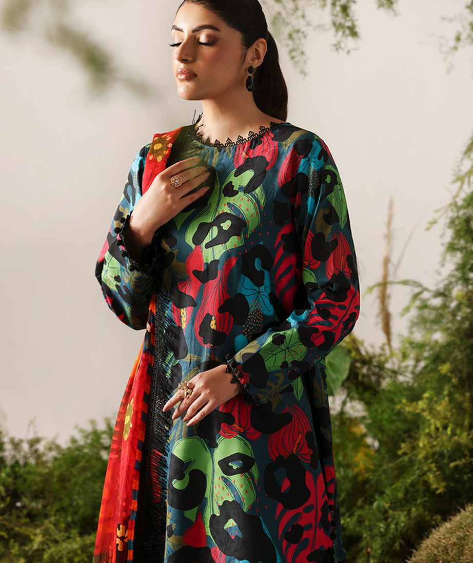 Naqsh Bloom & Vogue Jacquard`25 Nightfall Teal D#155