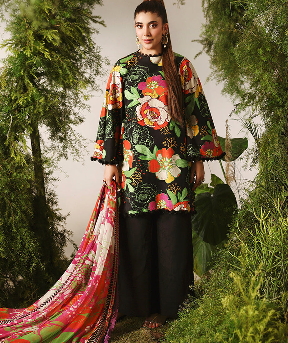 Naqsh Bloom & Vogue Jacquard`25 Blossom Black D#152