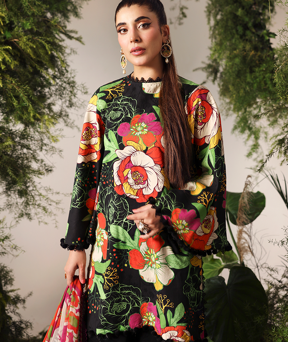 Naqsh Bloom & Vogue Jacquard`25 Blossom Black D#152