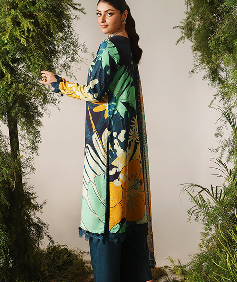 Naqsh Bloom & Vogue Jacquard`25 Ocean Blue D#159