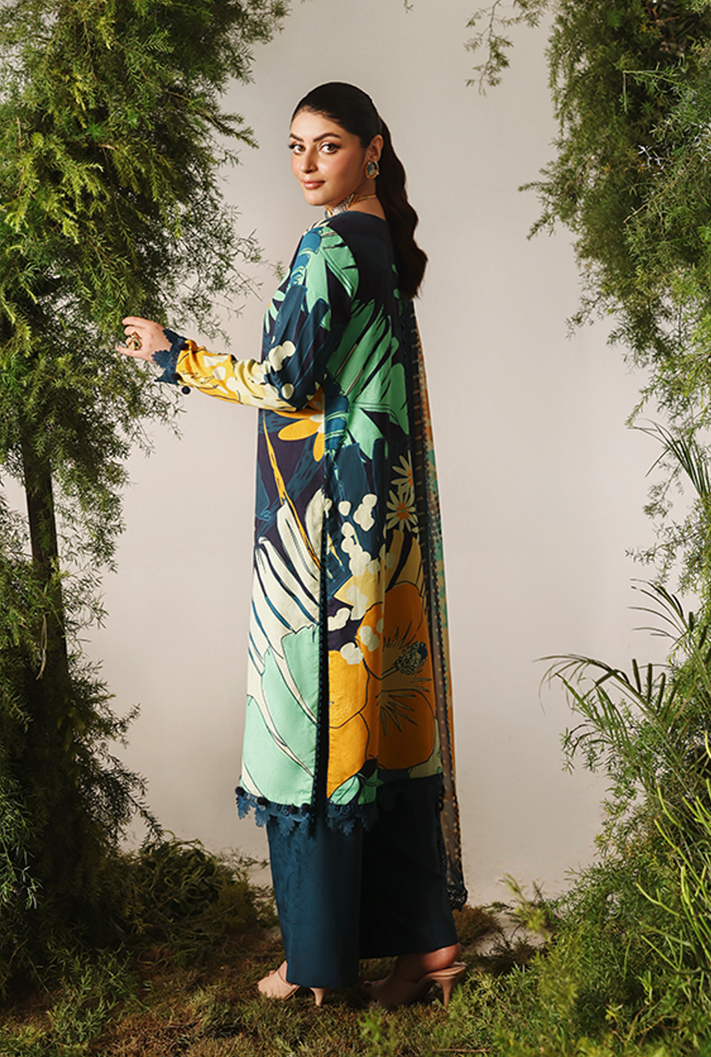 Naqsh Bloom & Vogue Jacquard`25 Ocean Blue D#159