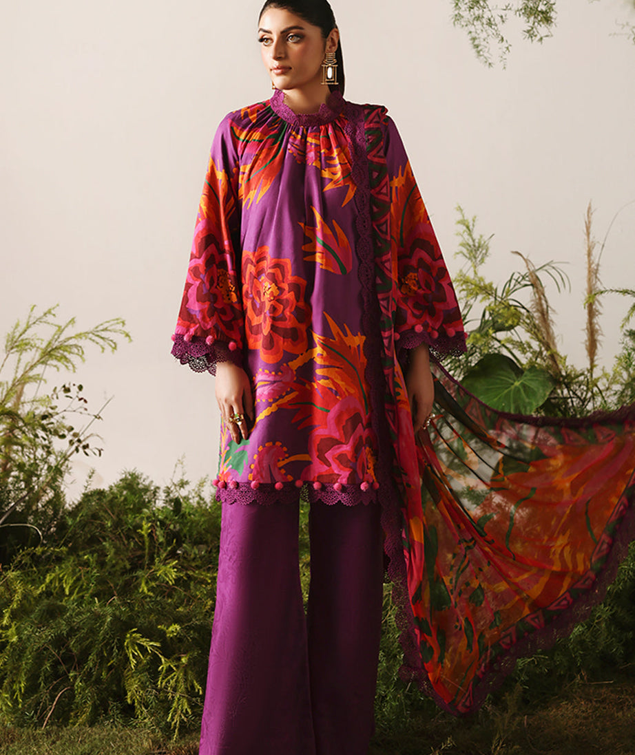 Naqsh Bloom & Vogue Jacquard`25 Jam Purple D#165