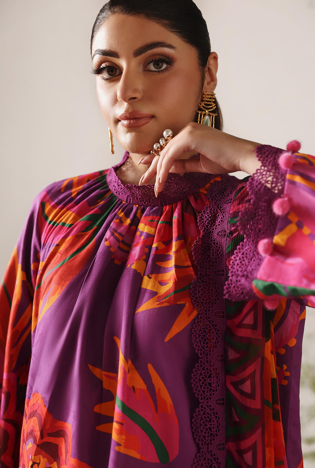 Naqsh Bloom & Vogue Jacquard`25 Jam Purple D#165