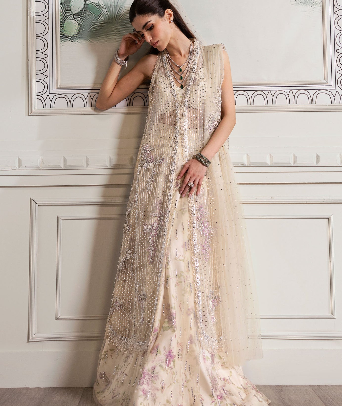 CRIMSON X SAIRA SHAKIRA UNSTITCHED WEDDING '24 D#04 (A Swarovski Affair)