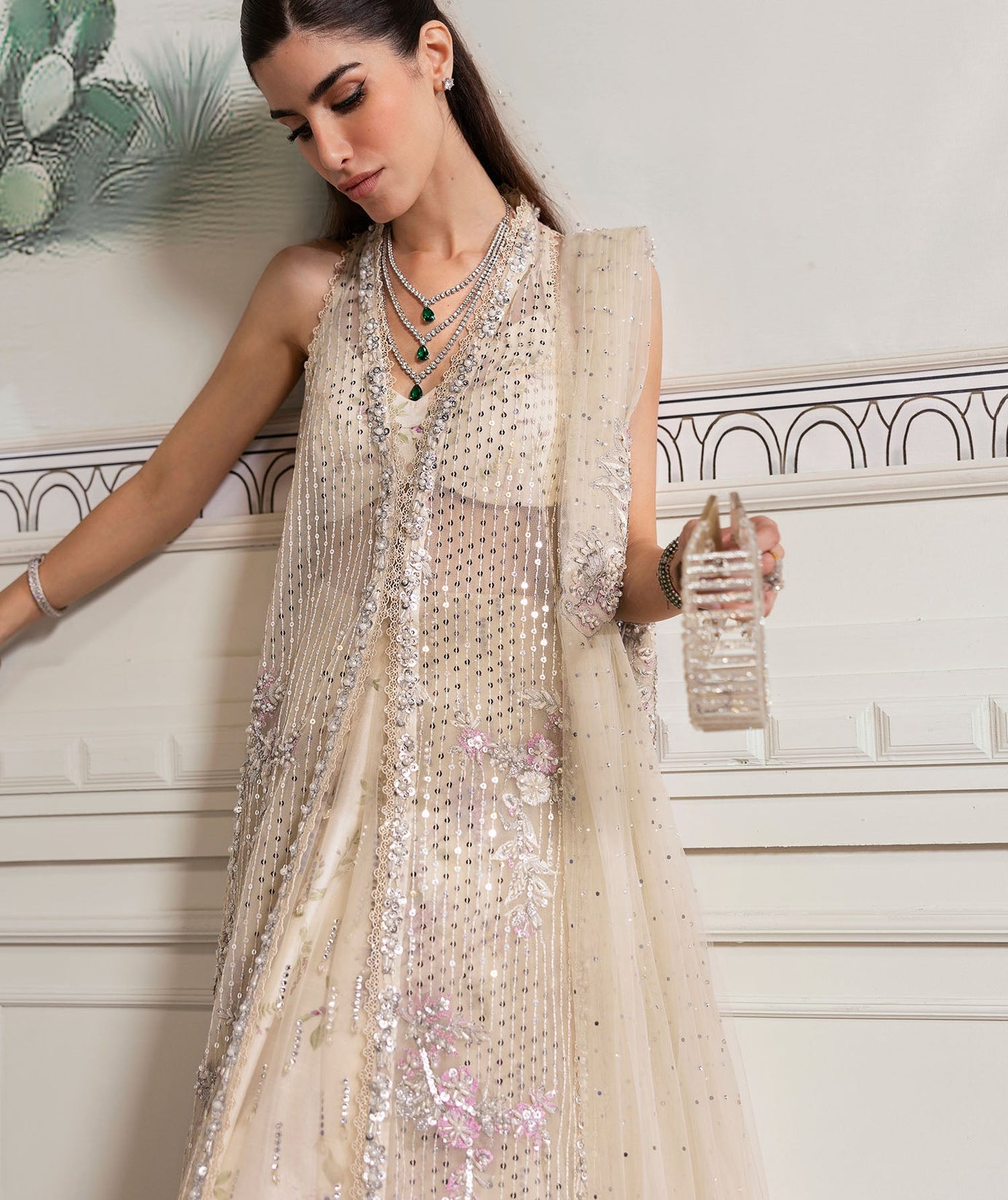 CRIMSON X SAIRA SHAKIRA UNSTITCHED WEDDING '24 D#04 (A Swarovski Affair)