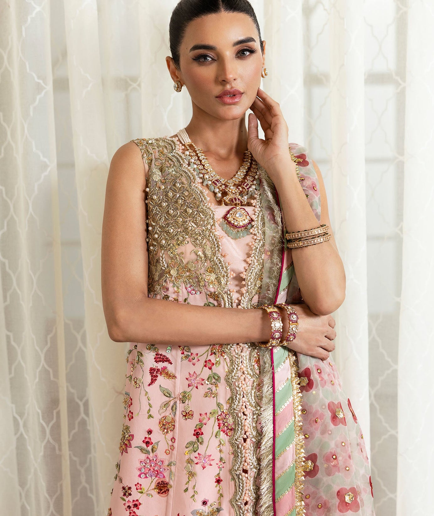 CRIMSON X SAIRA SHAKIRA UNSTITCHED WEDDING '24 D#06 (Crystal Chinoiserie)