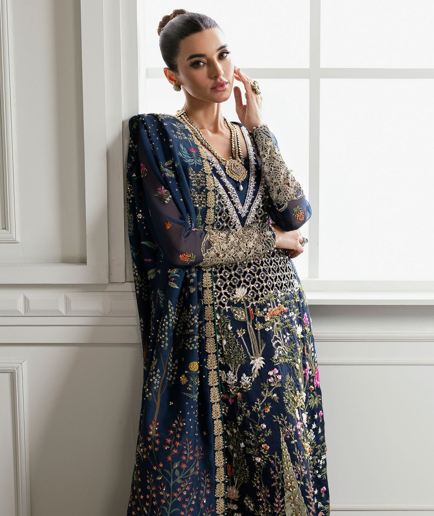 CRIMSON X SAIRA SHAKIRA UNSTITCHED WEDDING '24 D#02 (Majestic Cypress)