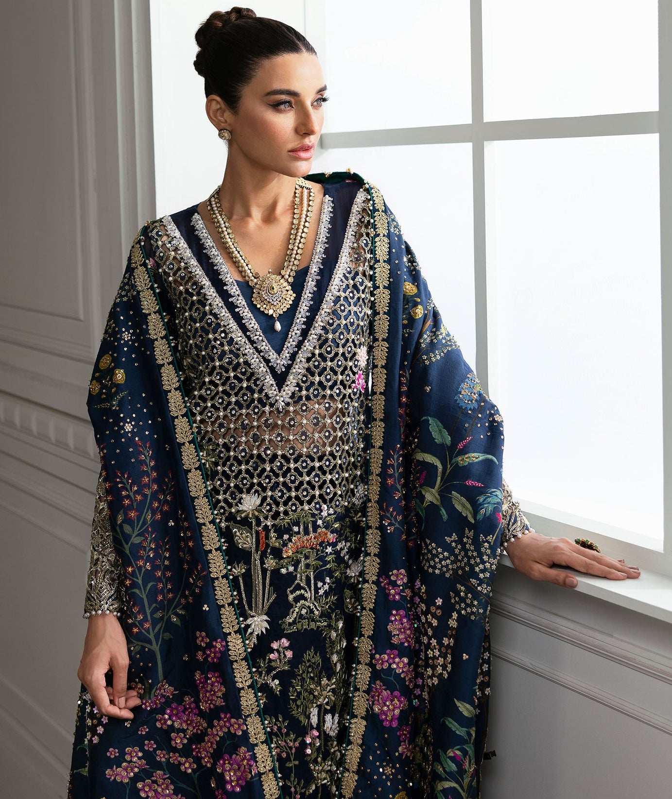 CRIMSON X SAIRA SHAKIRA UNSTITCHED WEDDING '24 D#02 (Majestic Cypress)