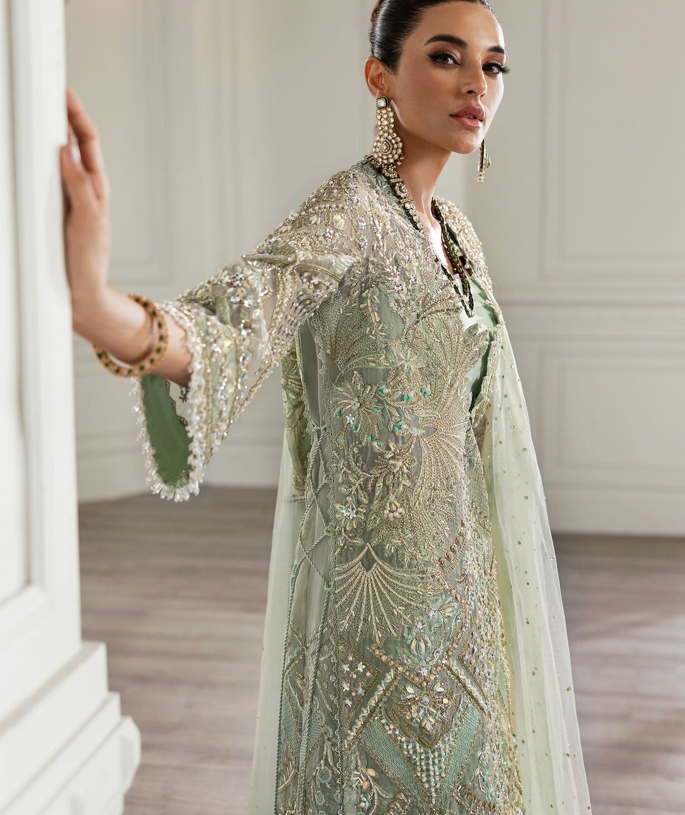 CRIMSON X SAIRA SHAKIRA UNSTITCHED WEDDING '24 D#01 (Art Deco Glitz)