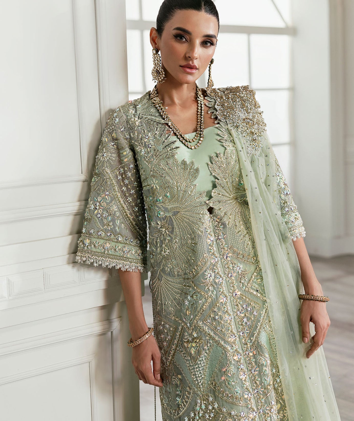 CRIMSON X SAIRA SHAKIRA UNSTITCHED WEDDING '24 D#01 (Art Deco Glitz)