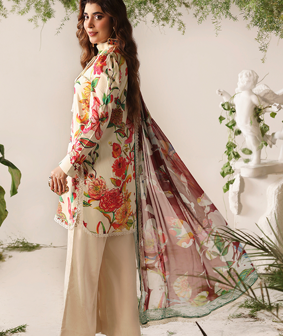 Naqsh Bloom & Vogue Jacquard`25 Beige Rust D#160