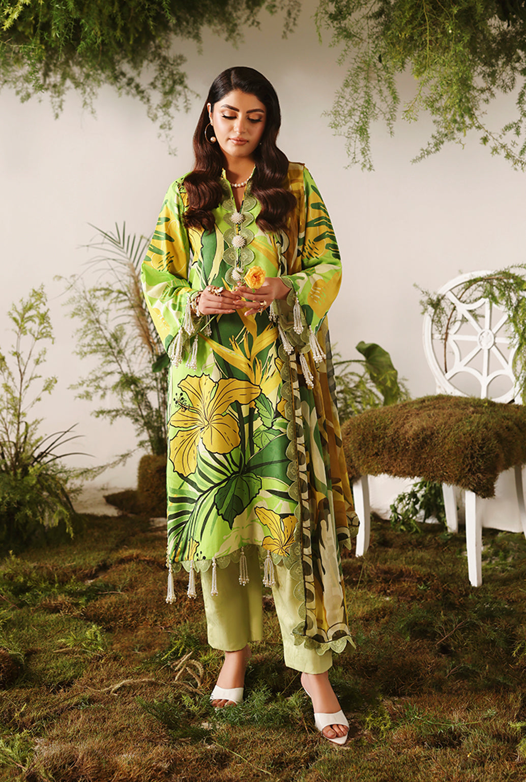 Naqsh Bloom & Vogue Jacquard`25 Lime Peel D#162