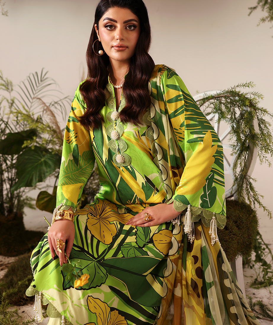 Naqsh Bloom & Vogue Jacquard`25 Lime Peel D#162