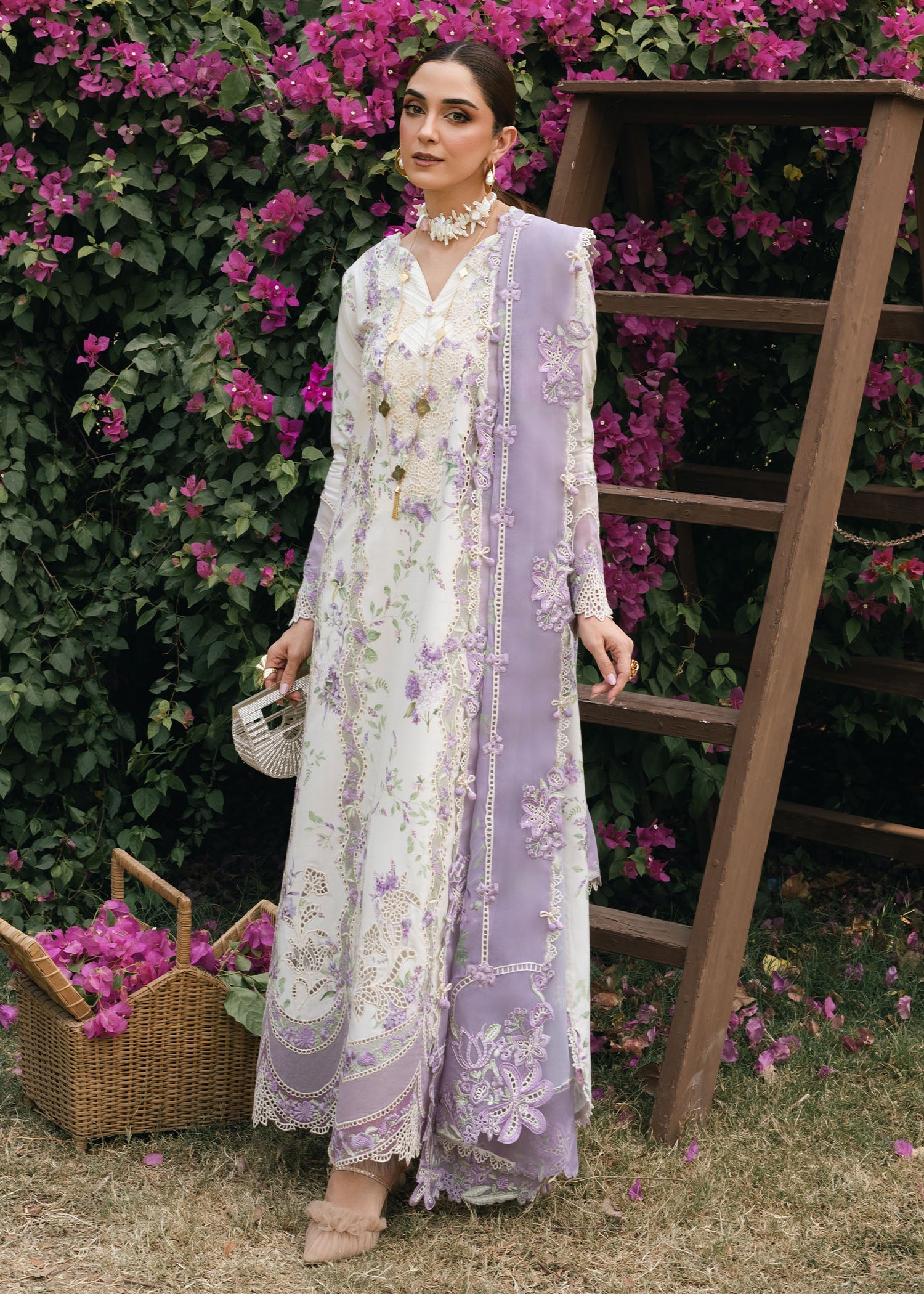 Crimson Luxe Lawn`25 LAVENDER FALL - D5B