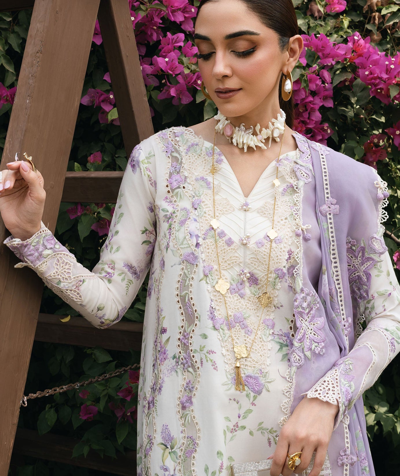 Crimson Luxe Lawn`25 LAVENDER FALL - D5B