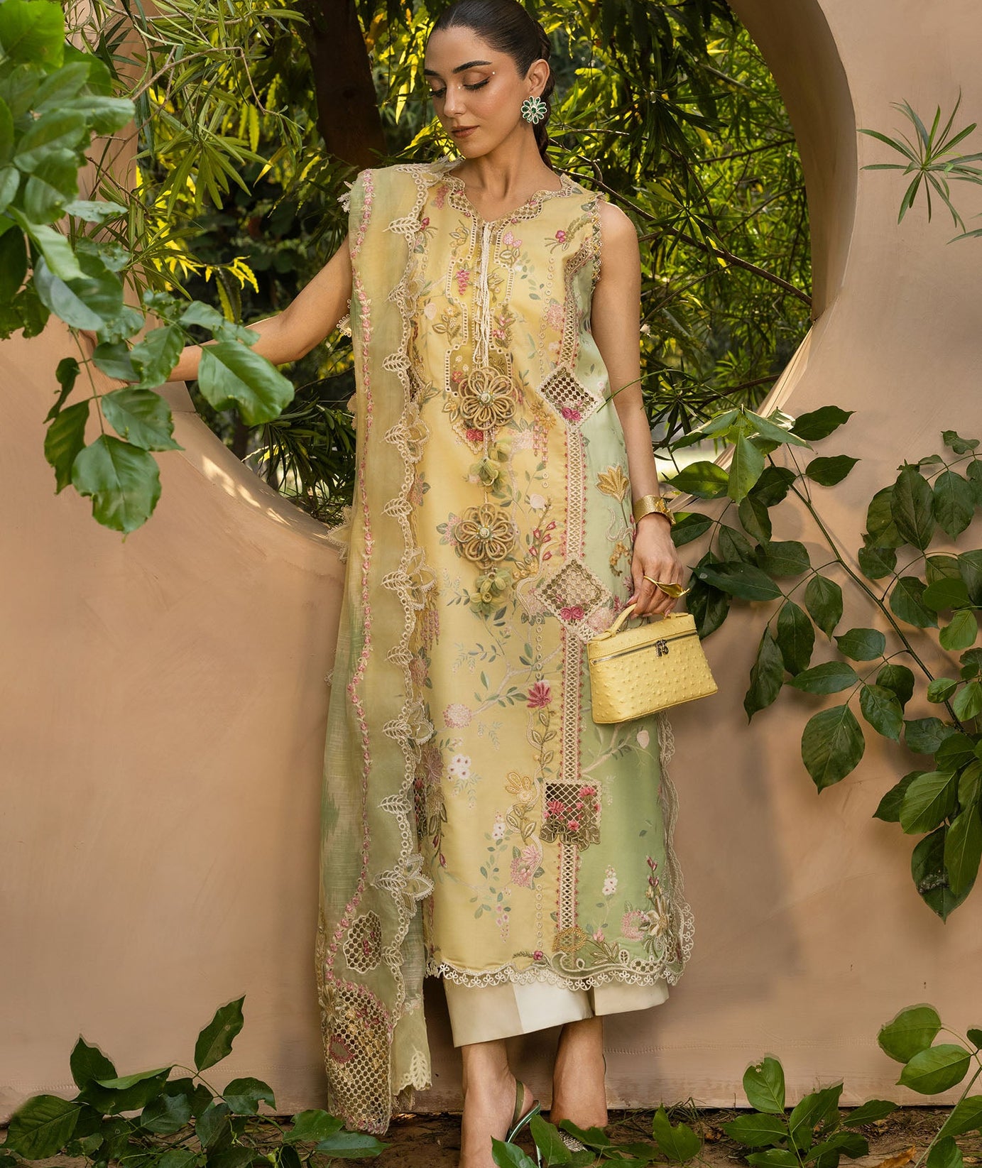 Crimson Luxe Lawn`25 BONJOUR AND BLOOM - D4A