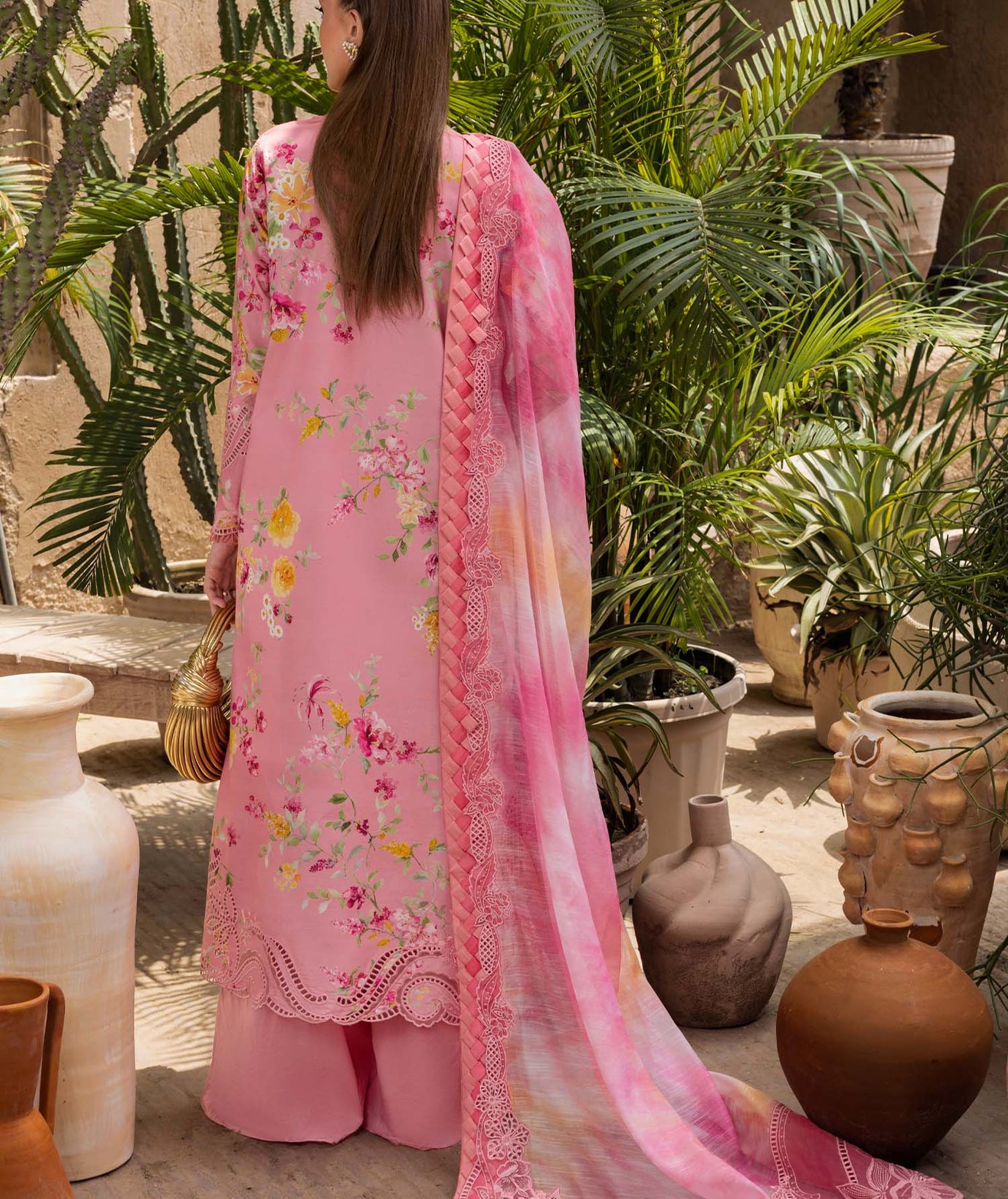 Crimson Luxe Lawn`25 PETALS AND PROMISES - D2A