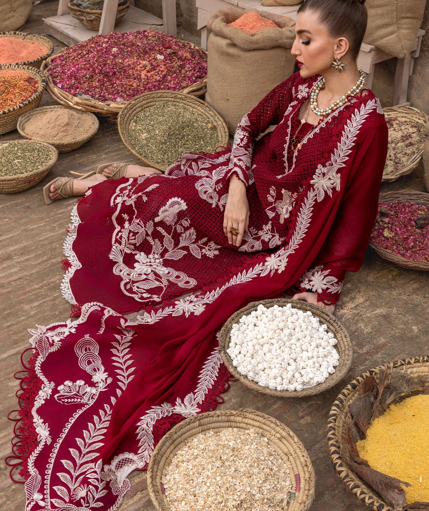 Crimson Luxe Lawn`25 ONE TRUE LOVE - D6A