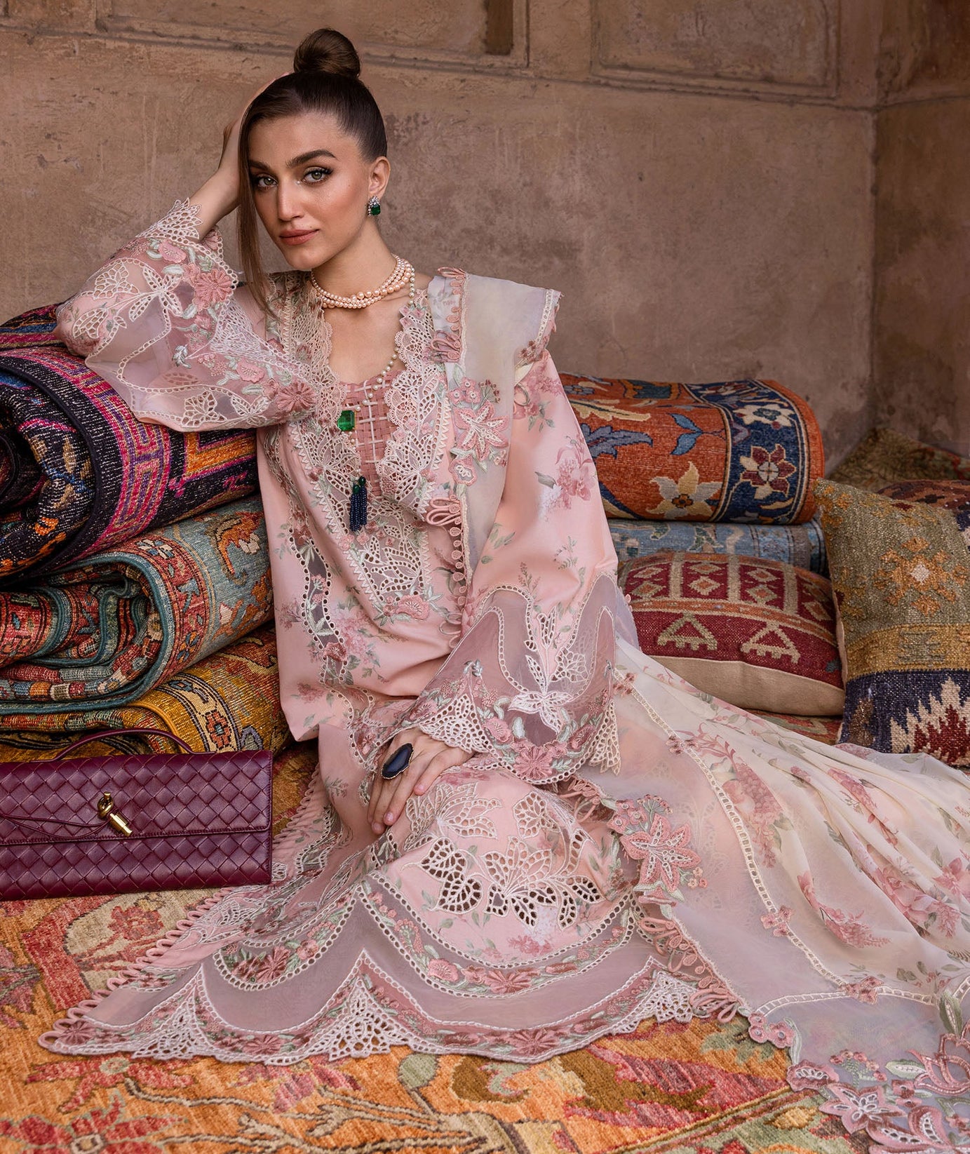 Crimson Luxe Lawn`25 LAVENDER FALL - D5A