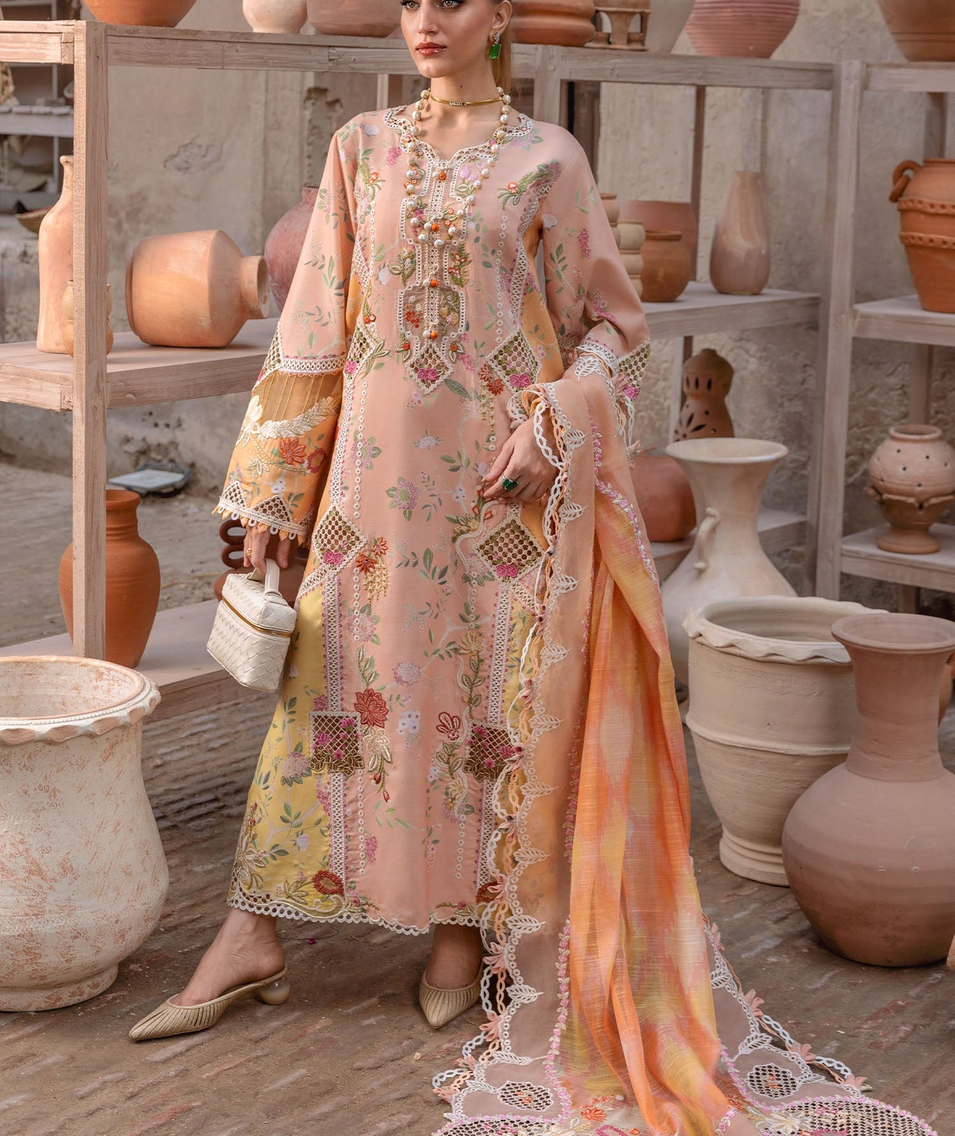 Crimson Luxe Lawn`25 BONJOUR AND BLOOM - D4B