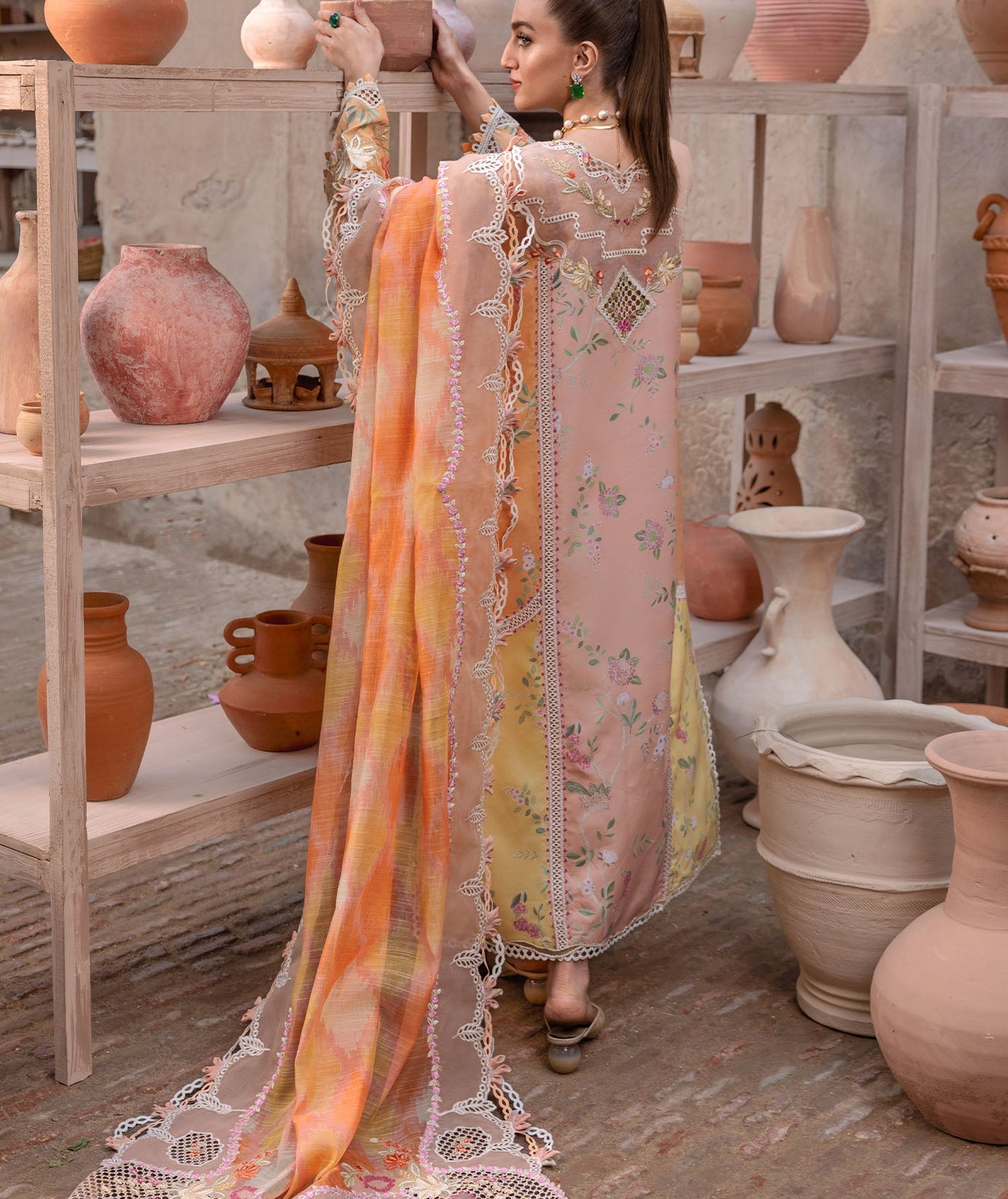 Crimson Luxe Lawn`25 BONJOUR AND BLOOM - D4B