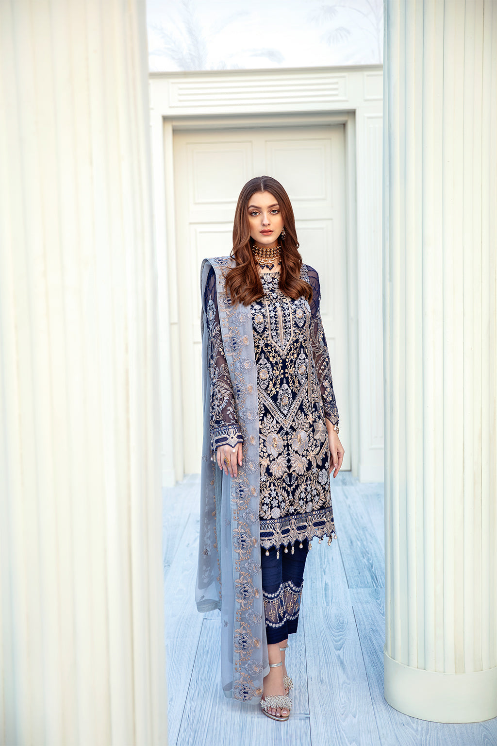 Ramsha Chevron L/Chiffon`22 D#203 (Vol-2)