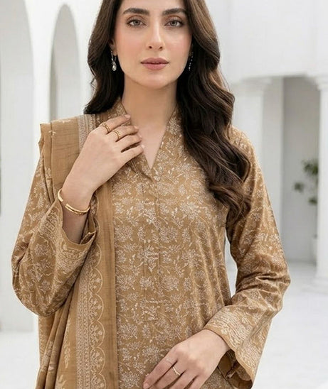 BR Sehar Dhanak'26 3Pcs D#1 (Peach)