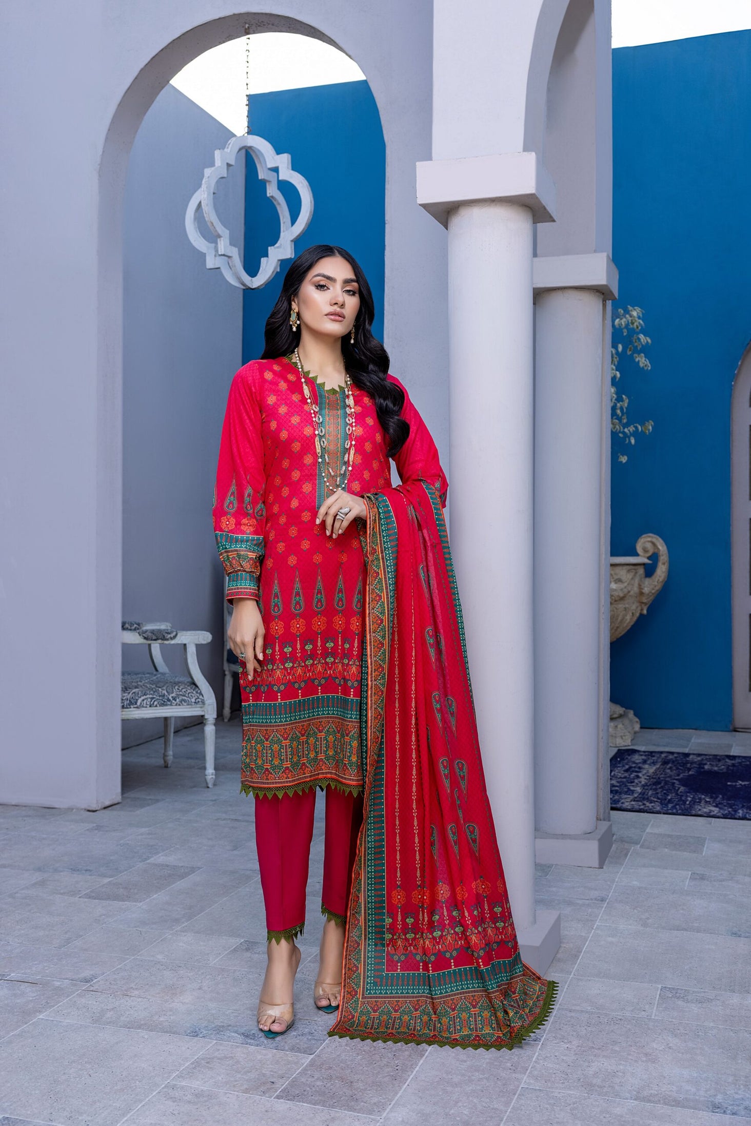 Salina Digital Print Lawn'22 Vol-2 D Pink