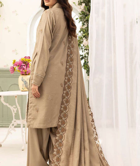 Shaista Festive Emb Peach'26 D#110