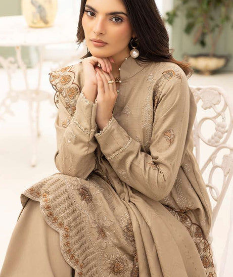 Shaista Festive Emb Peach'26 D#110