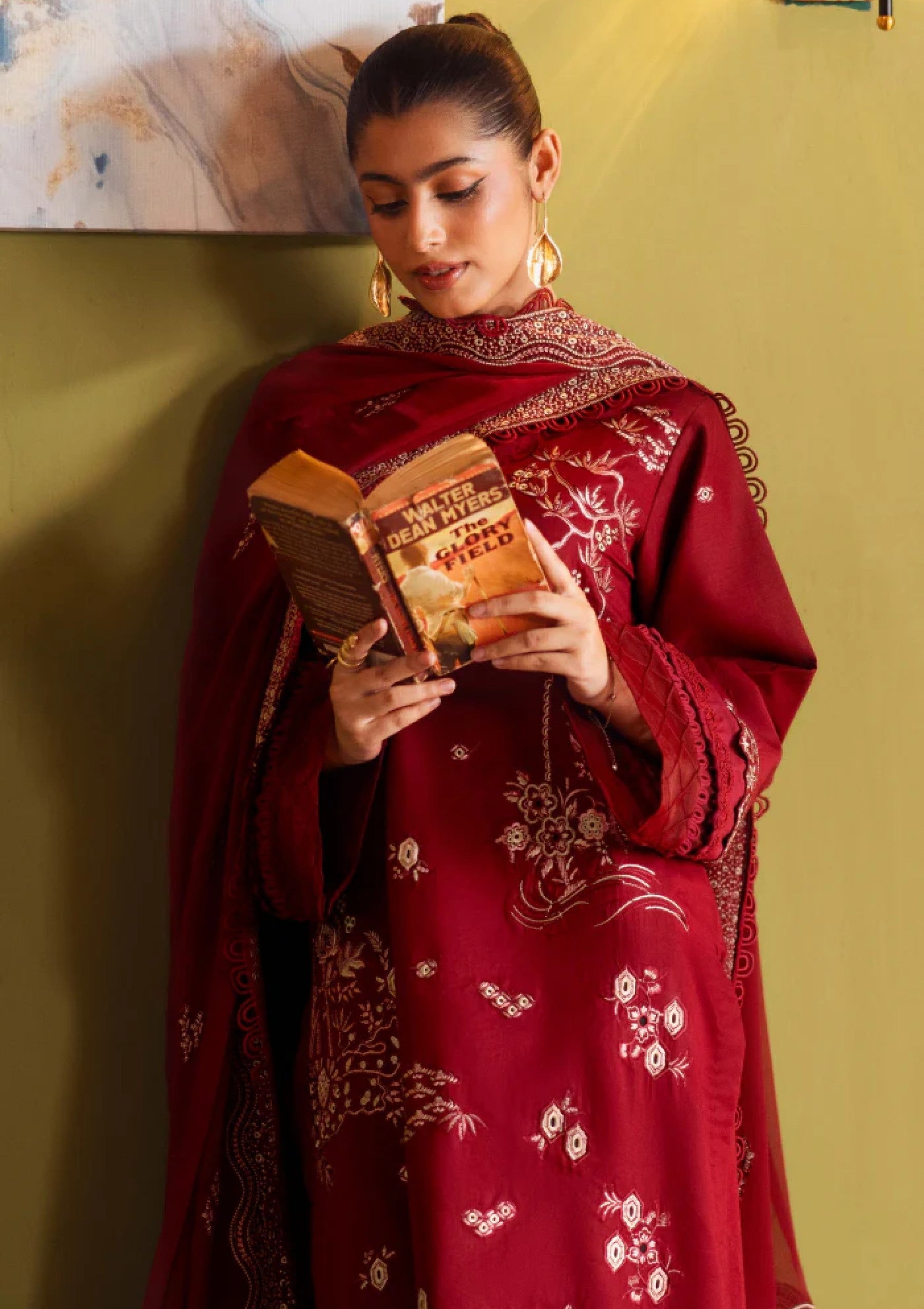 Humdum Lalarukh Emb Lawn'25 D#01