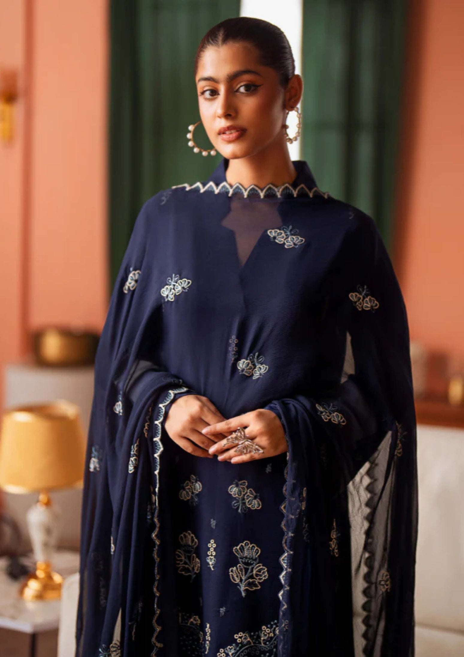 Humdum Lalarukh Emb Lawn'25 D#08