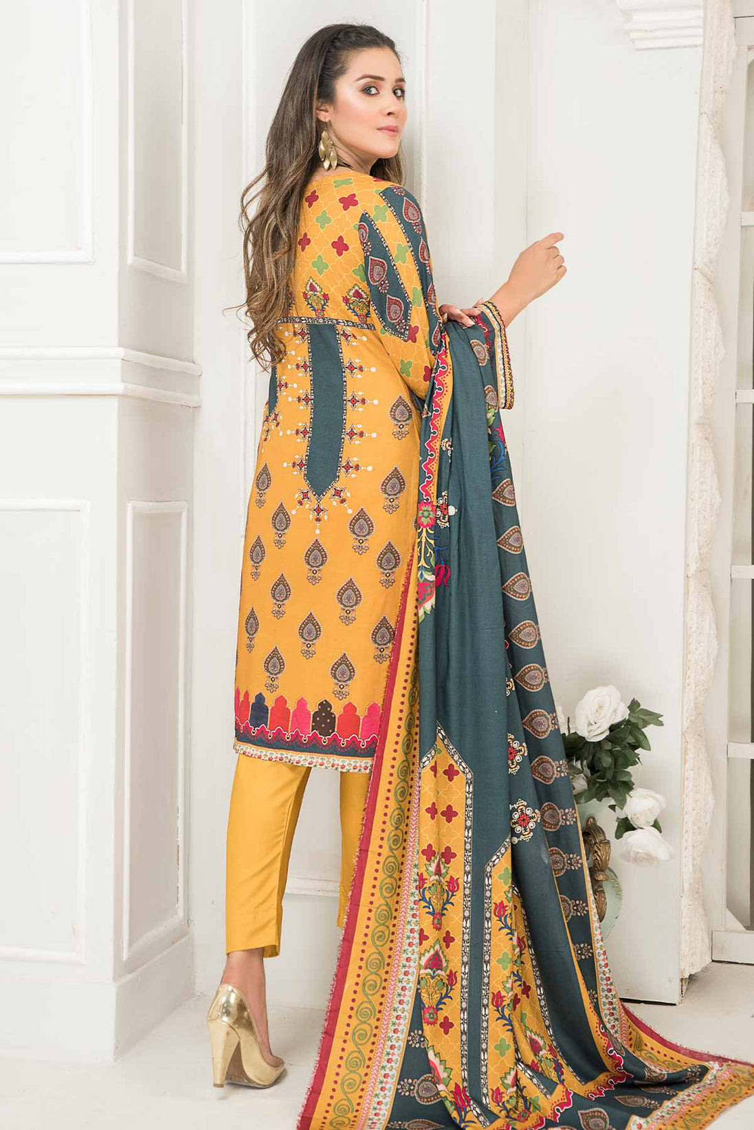 Sitara Anarkali D/Linen`21 D#33 (Mustard)