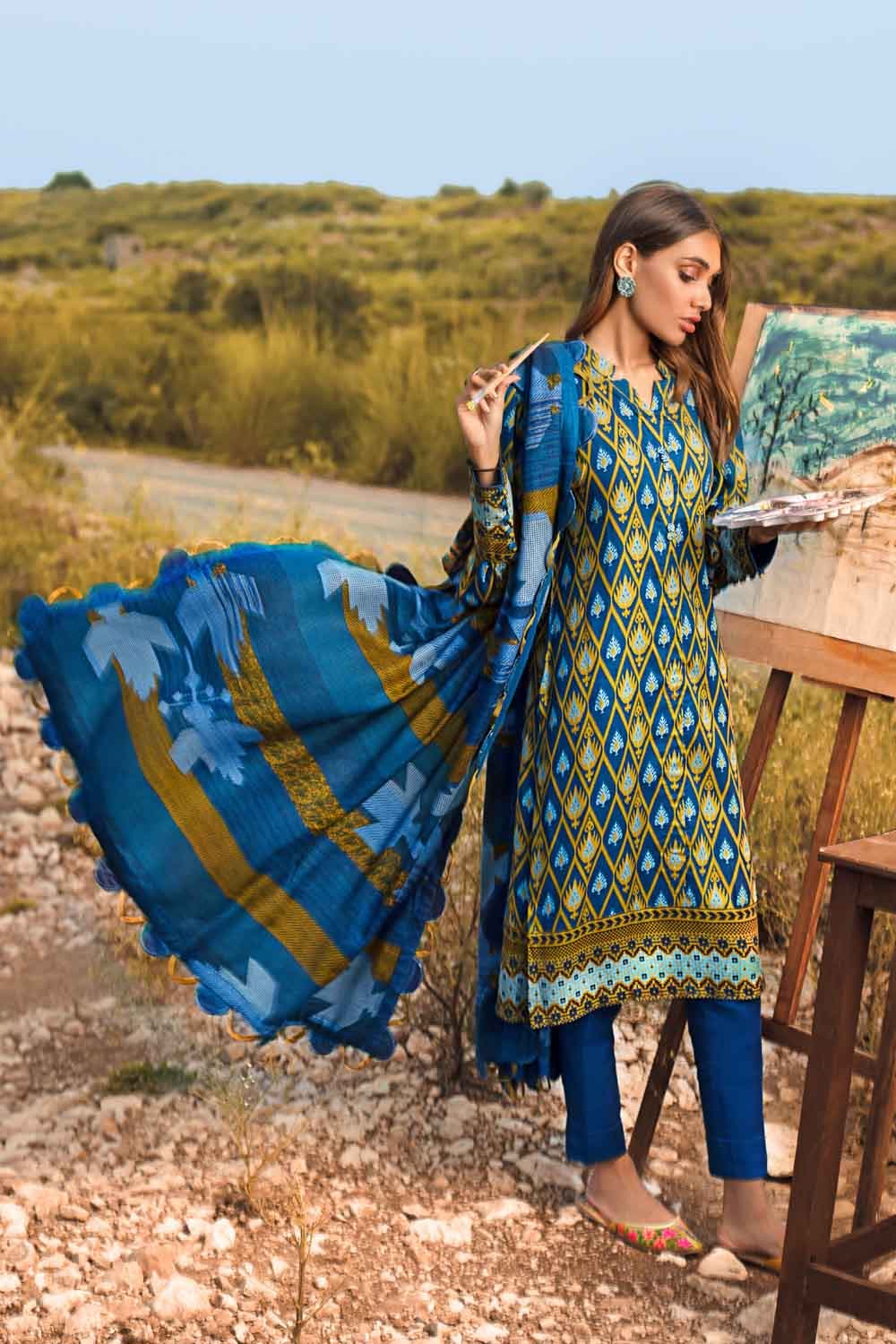 Gul Ahmed Winter Collection`21 AP # 12058