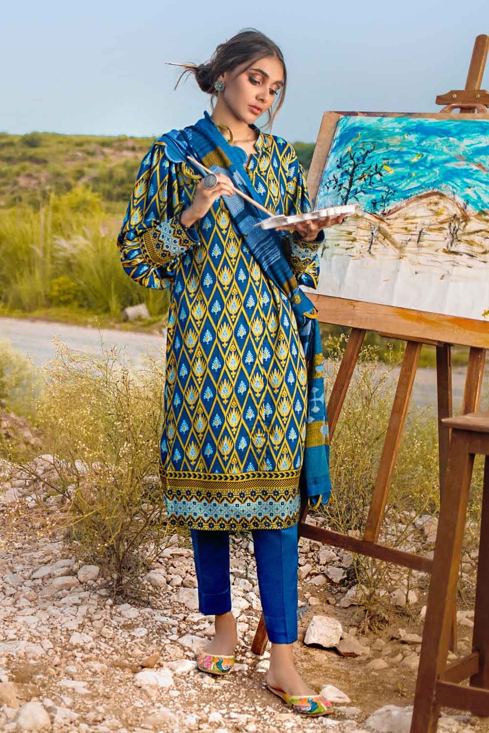 Gul Ahmed Winter Collection`21 AP # 12058