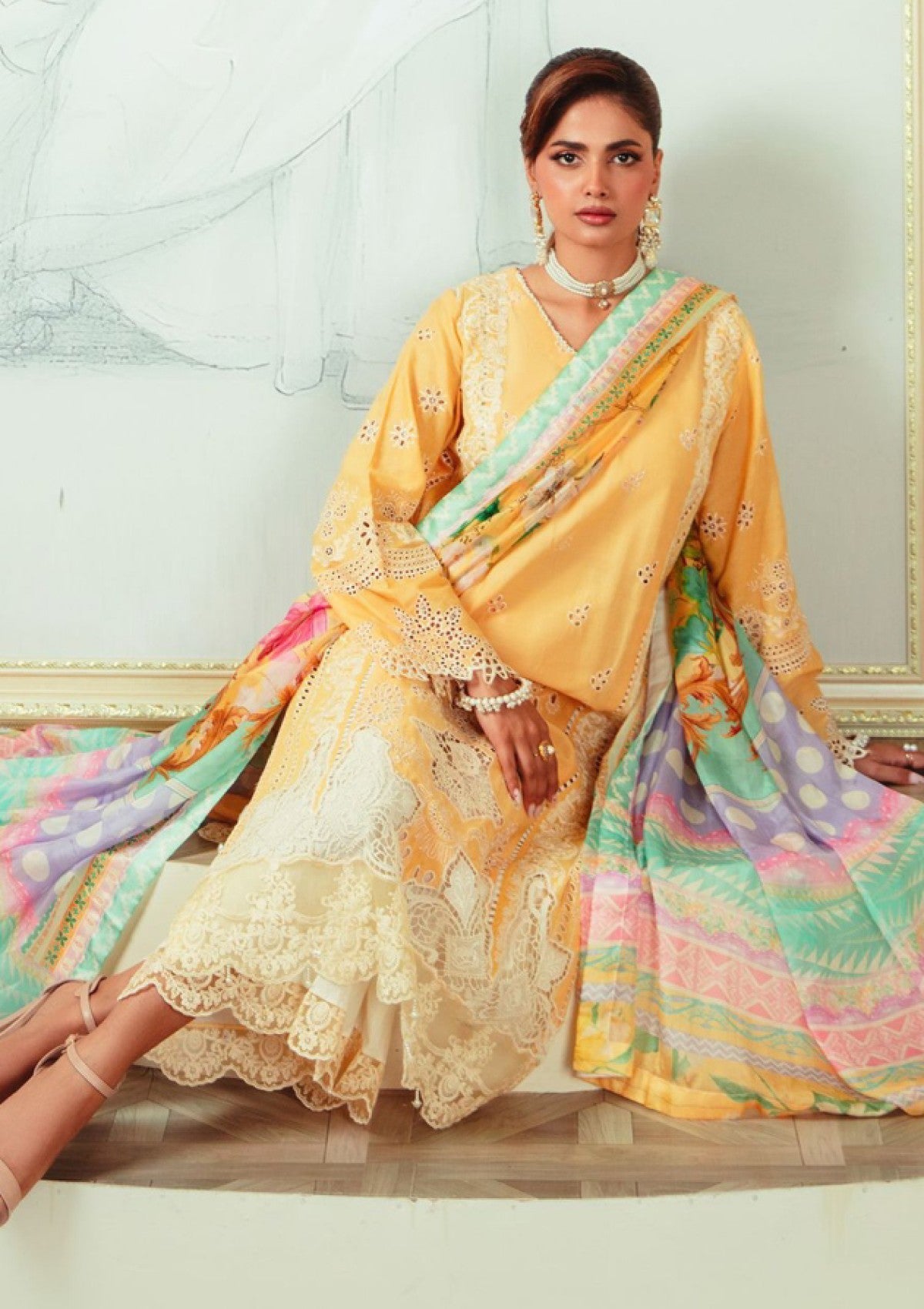 Thames Reet Emb Lawn`25 D # 03 Yellow