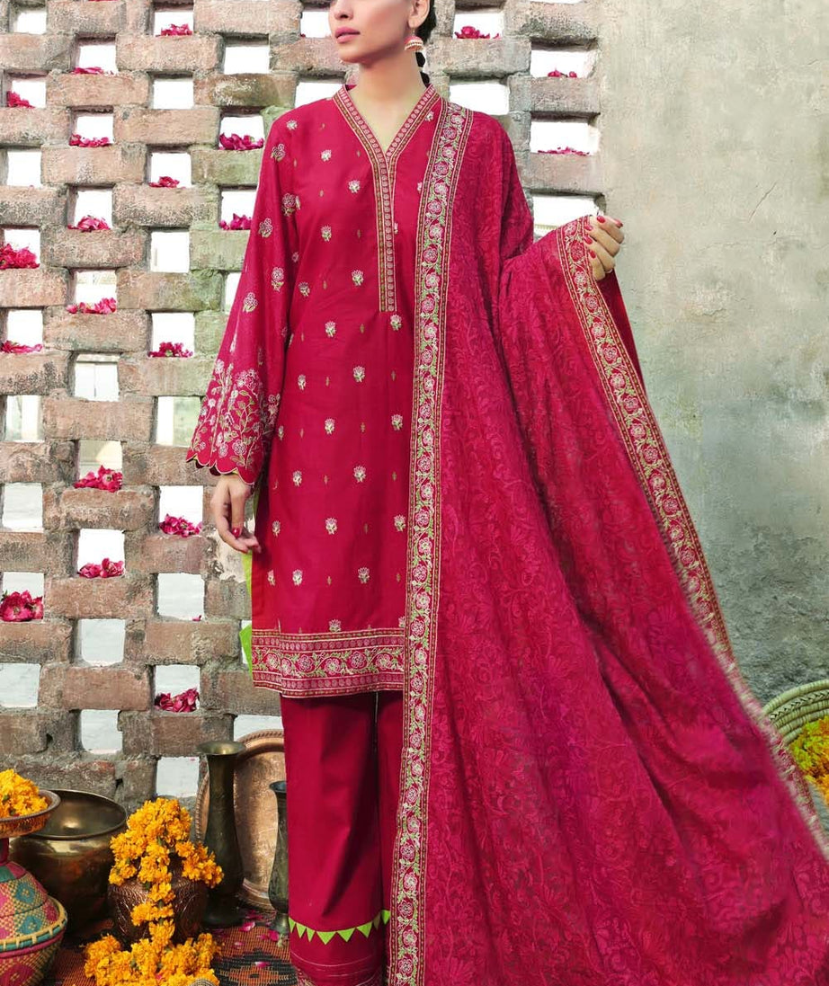 Gul Ahmed Emb Lawn'21 FS-08